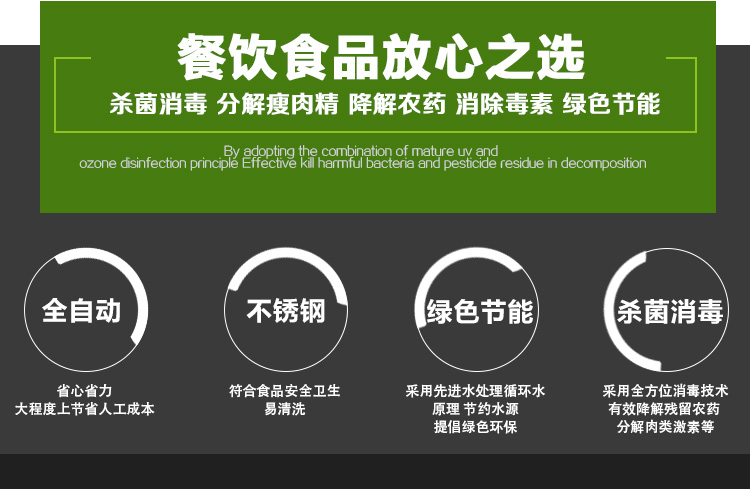 酒店食堂事業(yè)單位學(xué)校食堂用的清洗消毒洗菜機(jī)(圖2)